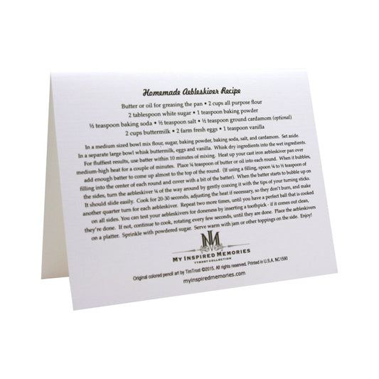 Homemade Aebleskiver Memories NOTE CARD