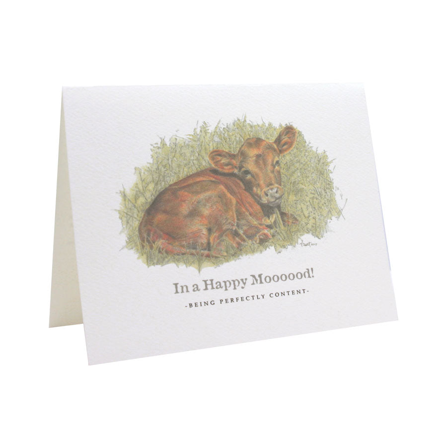 In a Happy Moooood! NOTE CARD