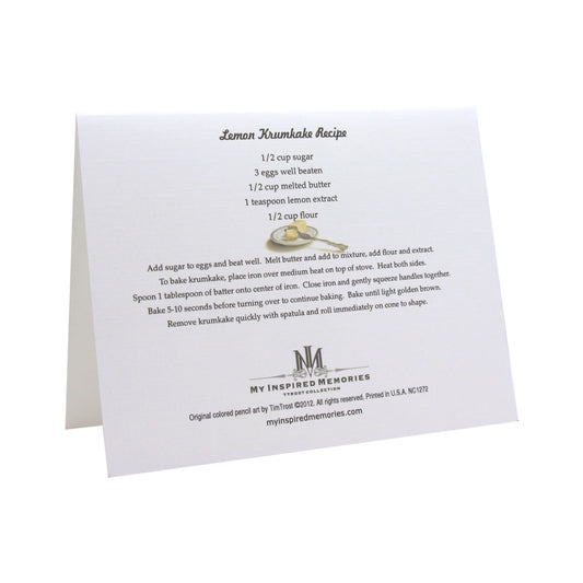 Homemade Krumkake Memories NOTE CARD