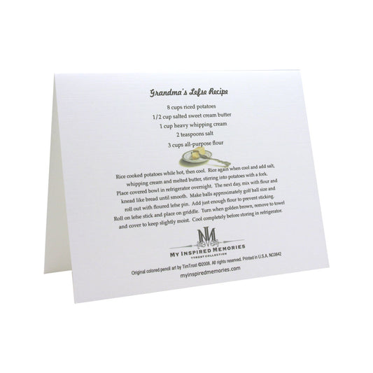 Homemade Sweet Lefse Memories NOTE CARD