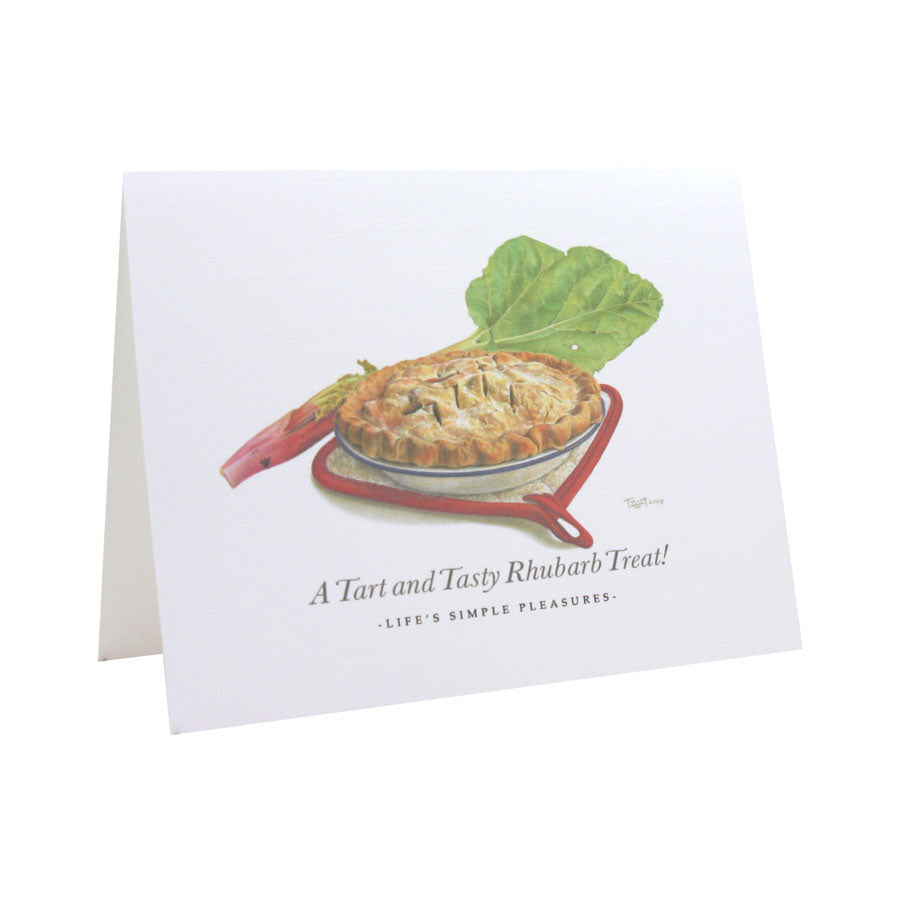 A Tart and Tasty Rhubarb Treat NOTE CARD