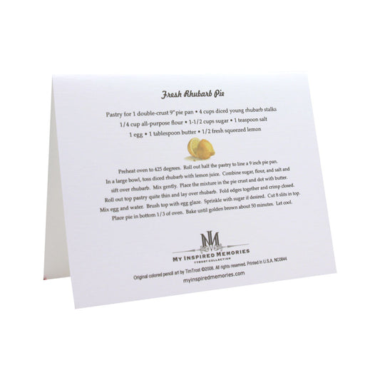 A Tart and Tasty Rhubarb Treat NOTE CARD
