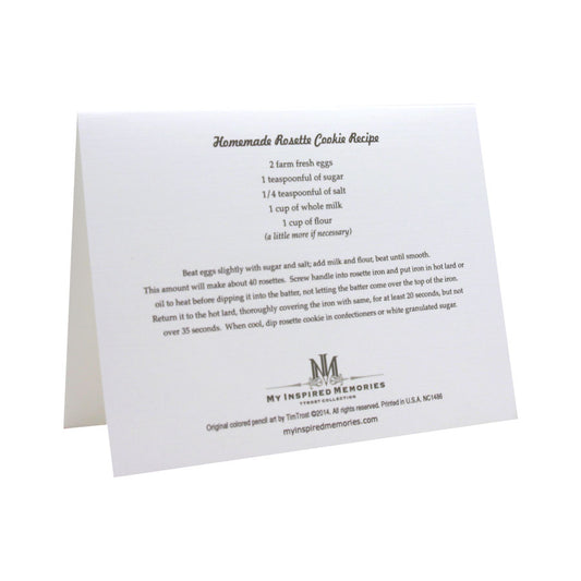Homemade Rosette Cookie Memories NOTE CARD
