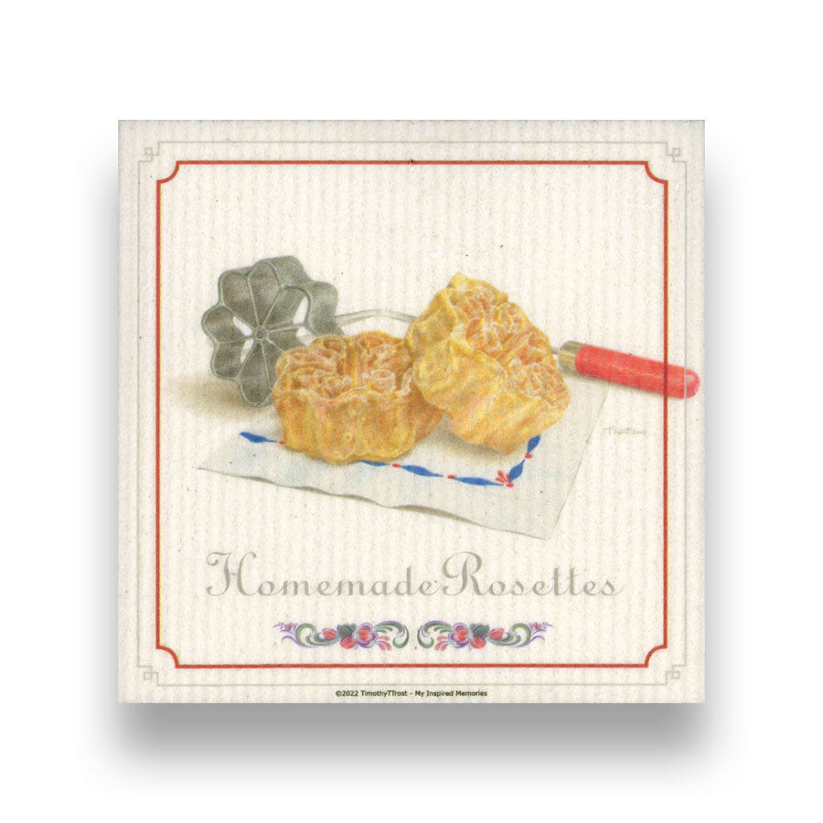 Homemade Rosettes SWEDISH DISHCLOTH