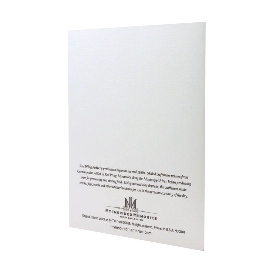 Red Wing Stoneware Crock NOTE CARD