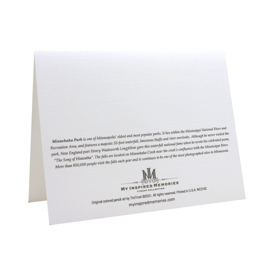Scenic Minnehaha Falls NOTE CARD