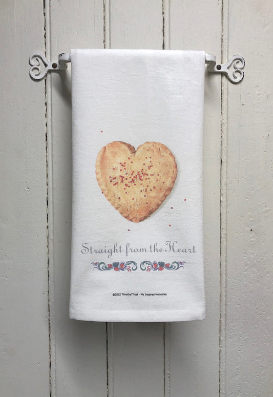 Straight from the Heart TEA TOWEL